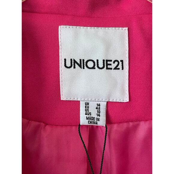 NWT UNIQUE 21 One Button  Blazer Casual  Ladies Jacket Size 10 - Picture 7 of 11